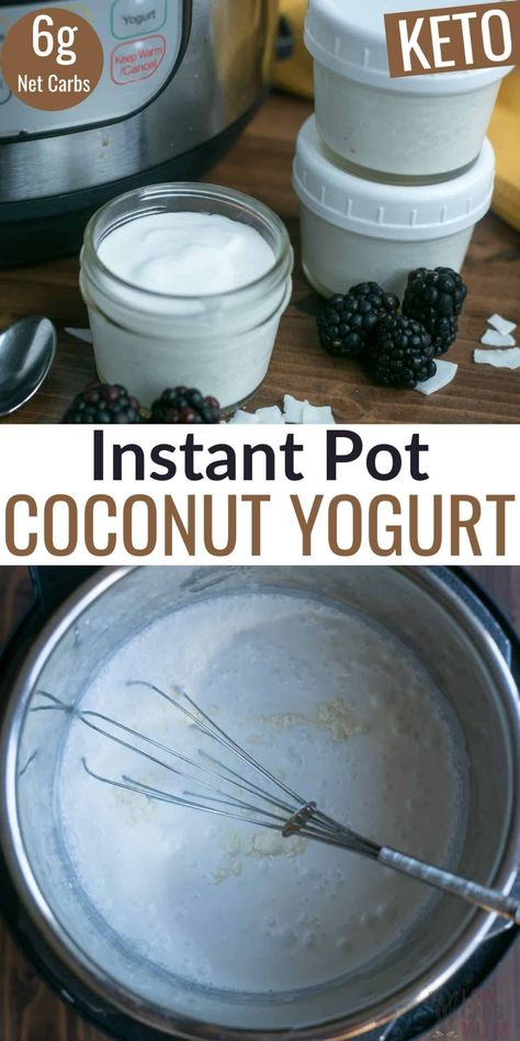 Dairy Free Yogurt Instant Pot, Coconut Yogurt Instant Pot, Dairy Free Yogurt Recipe, Pregnant Food, Coconut Yogurt Recipe, Wahls Diet, Homemade Coconut Yogurt, Low Carb Instant Pot Recipes, Instant Pot Yogurt