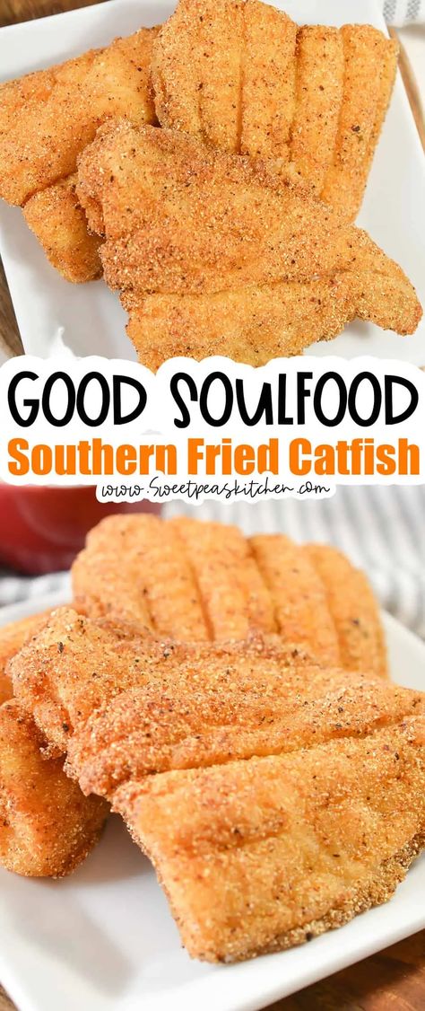 Hush Puppy Fish Batter, Catfish Batter Recipe Easy, Fried Fish Salad, Southern Fried Whiting Fish Recipes, Buttermilk Fried Catfish Recipe, Fried Catfish Batter Recipes, Louisiana Catfish Recipes, Fried Fish Meals Sides, Cajun Fried Catfish Recipes