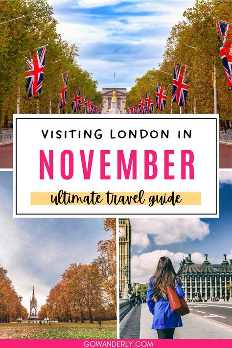 A comprehensive guide for exploring London in November, with activity recommendations and packing advice. Things To Do In London In November, What To Pack For London In November, London Trip Planning, What To Pack For London, London Packing List, Traveling To London, London In November, What To Do In London, Christmas Light Tour