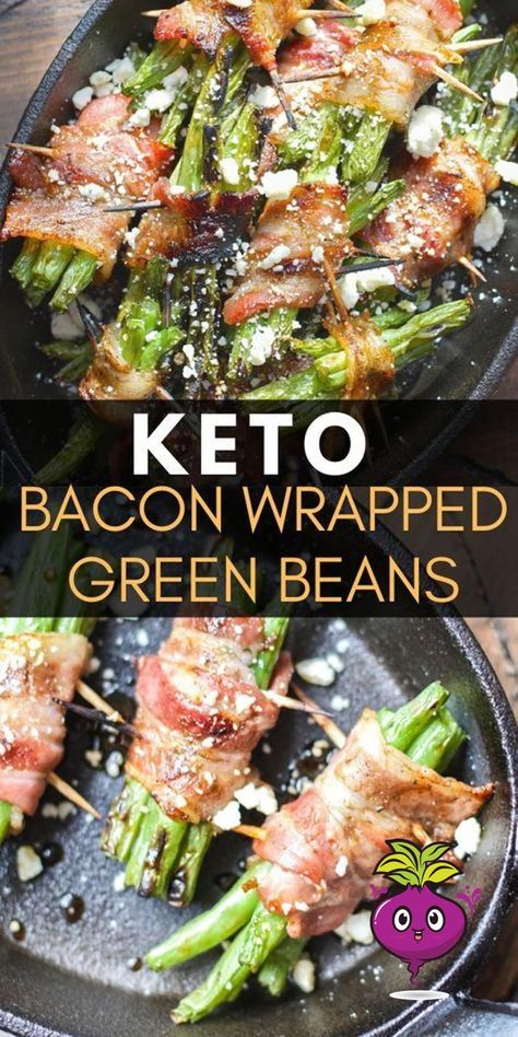 Bacon Wrapped Green Beans, Keto Side Dish, Green Beans Side Dish, Keto Bacon, Keto Side, Soup Appetizers, Diner Recept, Buffalo Cauliflower, Low Carb Diets