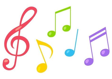 Musical Notes Clip Art, Colorful Music Notes, Music Note Symbol, Music Notes Background, Music Clipart, Panda Images, Music Notes Art, Clip Art Pictures, Music Drawings