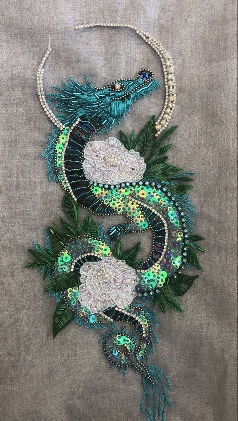 Beaded Fabric Embroidery, Beaded Designs On Fabric, How To Embroider With Beads, Beading Embroidery On Fabric, Hand Bead Embroidery Designs, How To Embroider Beads, Embroidery Beads Designs, Bead Embroidery Ideas, Beaded Embroidery On Fabric