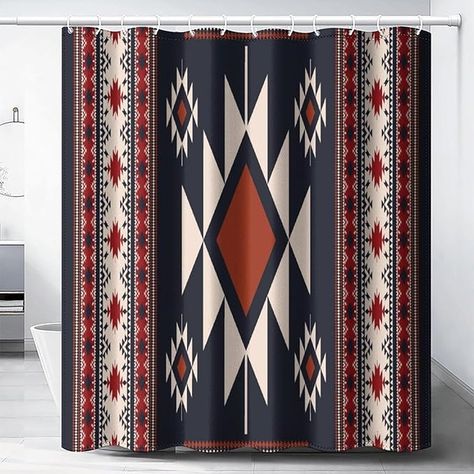 Amazon.com: Yoakiet Western Aztec Shower Curtain Navajo Nation Vintage Colorful Rustic Southwestern Boho Home Bathroom Waterproof Shower Curtain with 12 Hooks66x72Inch(168x183cm) : Home & Kitchen Aztec Shower Curtain, Western Bathroom, Colorful Rustic, Western Aztec, Southwestern Boho, Navajo Nation, Home Bathroom, Boho Home, Shower Curtain