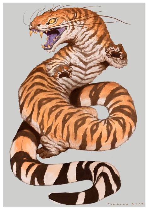 Cyberpunk Ttrpg, Species Ideas, Fantasy Pets, Tiefling Rogue, Tiger Salamander, Drawing Pfp, Fantasy Journal, Creature Inspiration, Creature Ideas