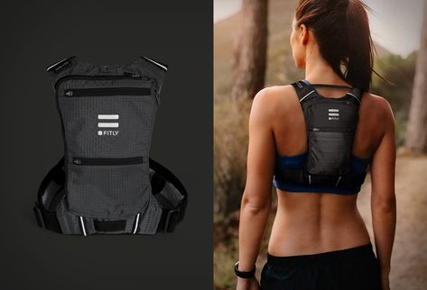 Fitly Minimalist Running Pack Wearable Robots, Running Gadgets, Eric Koston, Run Forest Run, Gym Materials, Running Pack, Military Aesthetic, Running Bag, Running Clothing