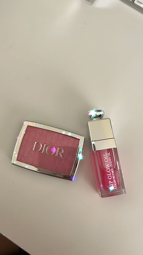 Dior Lip Oil Aesthetic, Dior Lip Glow Oil Aesthetic, Aesthetic Dior Lip Oil, Dior Lip Glow Oil Pink, Dior Lip Products Aesthetic, Dior Lip Oil Light Pink, Dior Blush, Makeup Haul, Dior Makeup