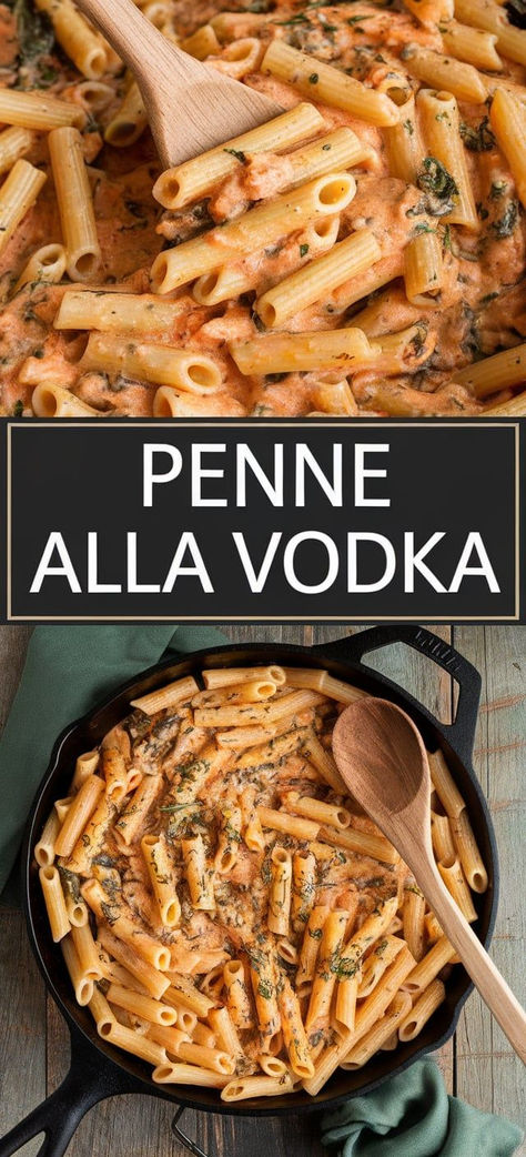 One-Pot Penne Alla Vodka!  Make dinner simple and delicious with this one-pot Penne Alla Vodka! Creamy, cheesy, and perfectly comforting – it’s the ultimate pasta dish for any occasion. Tortellini A La Vodka, One Pot Vodka Pasta, Creamy Penne Alla Vodka, Penne Alla Vodka With Pancetta, Pasta With Vodka Sauce Recipes, Chicken Vodka Pasta Recipes, Creamy Penne Pasta Recipes, Penne A La Vodka Recipe, Easy Vodka Pasta