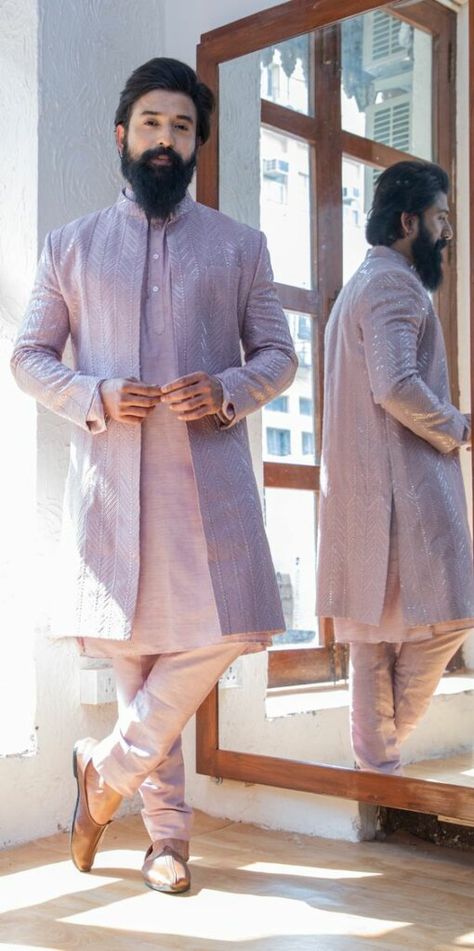 20+ Trending Sherwani Ideas For The Groom - Eternity UK Nikkah Sherwani, Groom Indian Wedding Outfits, Plain Kurta, Indian Wedding Clothes For Men, Mens Indian Wear, Wedding Kurta For Men, Groom Dress Men, Indian Groom Wear, Wedding Dresses Men Indian