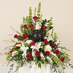 Cremation & Memorial - Sympathy Flowers, Funeral Arrangements, Casket Sprays, Side Pieces, Tributes Urn Flower Arrangements, Cremation Urn Display, Large Arrangement, Urn Arrangements, Sympathy Arrangements, Casket Sprays, Church Flower Arrangements, Memorial Flowers, Cemetery Flowers