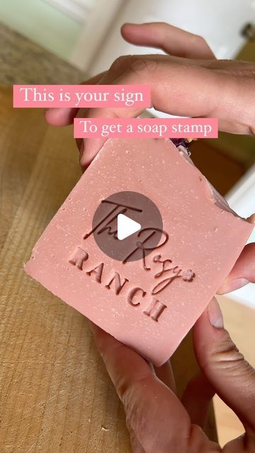 The Rosy Ranch | Catie on Instagram: "So satisfying! 🧼

I wanted an easy, no waste way to “package” up my signature pink soap- so I splurged on a soap stamp. I wasn’t sure how to use it at first, but I tried it on my older soaps and it didn’t work, so I figured out it has to be done with newly made soap that’s still a bit soft. 

It was so fun and so satisfying to stamp each one with our adorable logo! Highly recommend upgrading your soaps just a little with this extra hint of marketing 💕" Homemade Beauty Products, Soap Stamp, Pink Soap, Soap Stamping, Homemade Beauty, So Satisfying, My Signature, No Waste, Bath Products