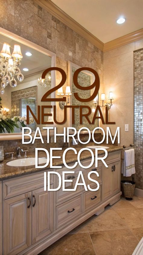 Neutral Bathroom Decor Neutral Bathroom Decor, Cozy Bathroom, Neutral Bathroom, Tap Here, Neutral Shades, Neutral Palette, Metal Finishes, Decor Tips, Simple Way