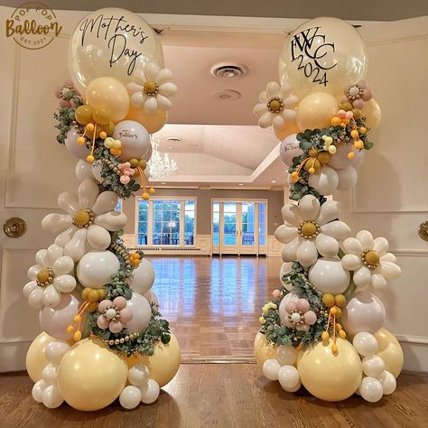 POP POP BALLOON | This is why we love columns, you can just pick them up and go! . #mothersday #mom #mothers #ballooncolumns #mothersdayballoons #fortwayne… | Instagram Mom Birthday Balloons, Welcome Balloon Decoration, Pokemon Balloon Garland, Balloon Columns Ideas, Fiesta Balloon Garland, Pokemon Balloons, Balloon Topiary, Flower Balloons, Rope Garland