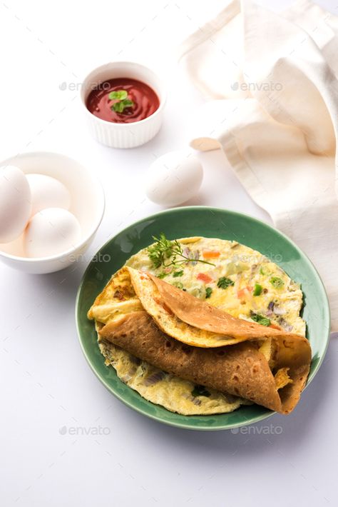 Omelette Chapati Toll by stockimagefactory. Egg Chapati / Omelette Roll or Franky. Indian Popular, quick &amp; healthy recipe for Kid¡¯s Tiffin #Sponsored #Egg, #Roll, #Franky, #stockimagefactory Chapati, Healthy Meals For Kids, Kids Meals, Rolls, Healthy Recipes, Ethnic Recipes