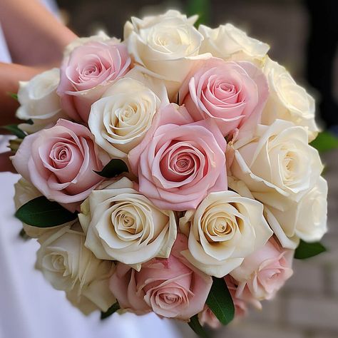 Bridal Bouquets & Arrangements Delivery | GlobalRose White And Light Pink Rose Bouquet, Pink And White Roses Bouquet, Light Pink Rose Bouquet, Bridal Rose Bouquet, Pink And White Rose Bouquet, Pink And White Wedding Flowers, Pink Wedding Bouquet, White Rose Wedding Bouquet, Pink And White Roses