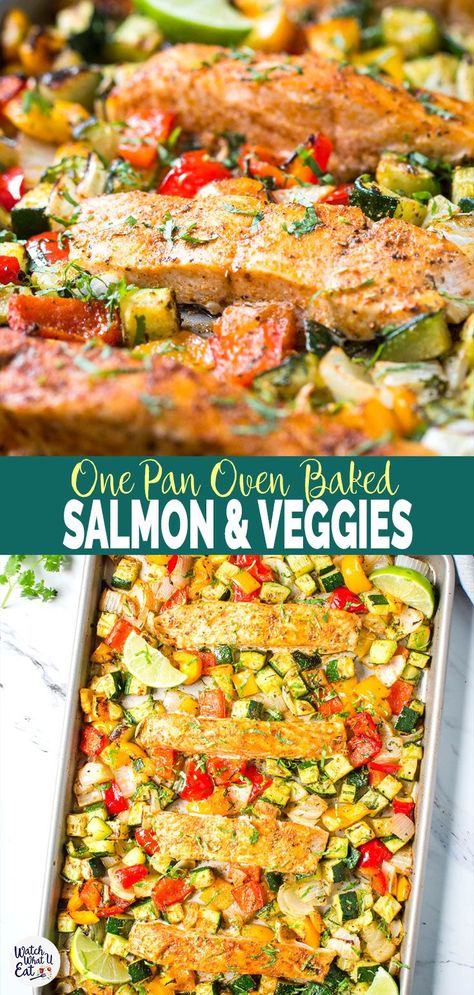 Baked Salmon With Veggies Recipes, Salmon And Mixed Veggies, Salmon With Peppers And Onions, Salmon Recipes Veggies, Salmon And Squash, Baked Salmon And Zucchini, Salmon Veggie Bake, Salmon And Veggie Sheet Pan Dinner, Salmon With Zucchini And Squash