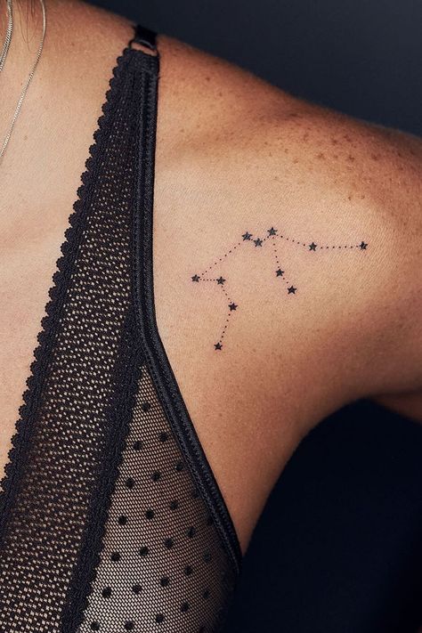 Looking for Aquarius tattoo ideas?! These Aquarius tattoos are STUNNING, whether you want small or large, cute and dainty, we've for the perfect Aquarius tattoo designs here Aquarius Tattoo Ideas, Aquarius Tattoo Designs, Scorpio Star Constellation, Aquarius Tattoos, Star Constellation Tattoo, Aquarius Constellation Tattoo, Aquarius Tattoo, Ankle Tattoos For Women, Virgo Tattoo