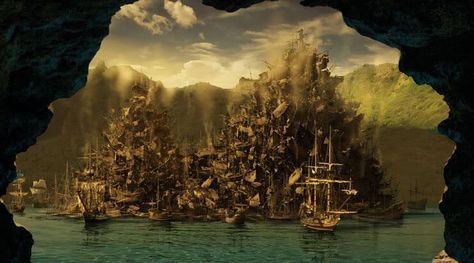 Shipwreck Cove Shipwreck Cove, Pirate Town, Famous Villains, Pirate Cove, Shipwreck Island, Village Map, Pirate Island, Concept Art Gallery, Pirates Cove