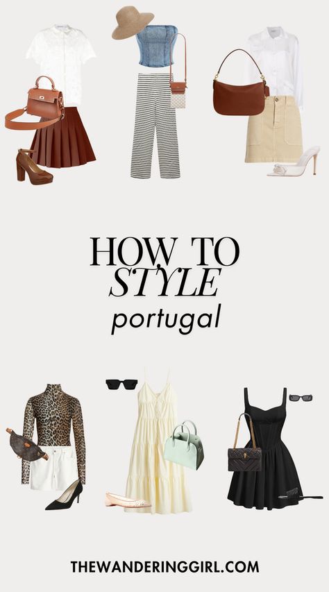 Save this pin for 13+ Portugal outfit ideas! Portugal outfits, Portugal outfits summer, Portugal outfit aesthetics, Portugal summer packing lists, Portugal outfits fall, summer Portugal outfits, fall Portugal outfits, how to style Portugal outfits, and more Portugal outfits for women, you’ll love reading this post. Tap to discover the best outfits to wear to Portugal now! Portugal Outfits October, Fall In Portugal Outfits, Portugal Autumn Outfit, What To Wear In Portugal In November, Portugal Outfits Fall, Portugal In The Fall, Summer Packing Lists, Summer Packing, Western Fashion