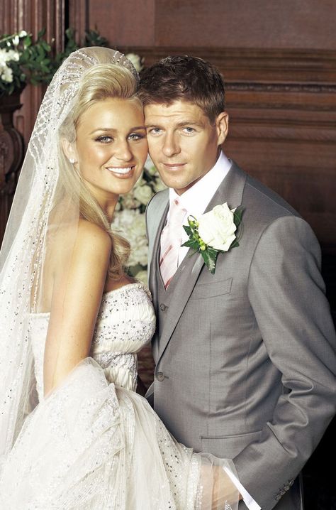 As they celebrate their 16th wedding anniversary, OK! looks back at when footballer Steven Gerrard famously married model Alex Curran in a star-studded Berkshire wedding Alex Curran, Famous Brides, Famous Weddings, Alex Gerrard, Stevie G, 16th Wedding Anniversary, Captain Fantastic, Liverpool Players, Celebrity Wedding Dresses