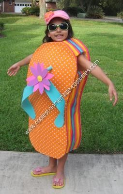 Homemade Florida Flip Flop Halloween Costume Idea Diy Palm Tree Costume, Beach Halloween Costumes, Shoe Costume, Purim Costume, Costume Carnaval, Carnaval Costume, Kids Homemade, Homemade Halloween Costumes, Ugly Xmas Sweater