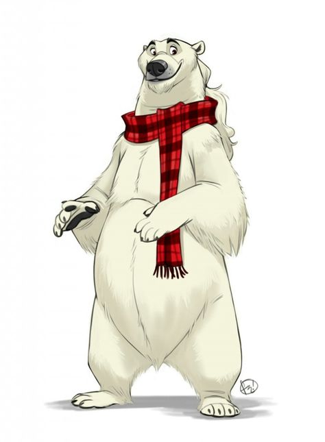 Anthro Bear, Bear Character Design, Savage Animals, Polar Bear Drawing, Polar Bear Cartoon, Room Mate, Disney Musical, Cute Polar Bear, Bear Drawing