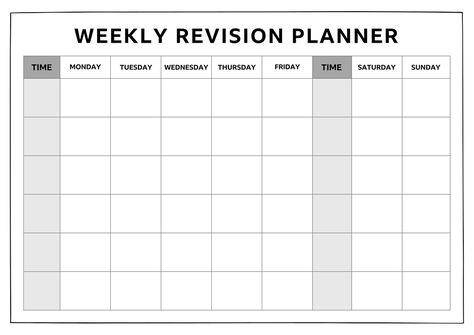 How do I make a revision timetable for my exams? - BBC Bitesize Gcse Revision Timetable, Revision Timetable Template, Monthly Planner Template Free Printable, Study Timetable Template, Revision Plan, Revision Planner, Revision Timetable, Study Revision, A Level Revision