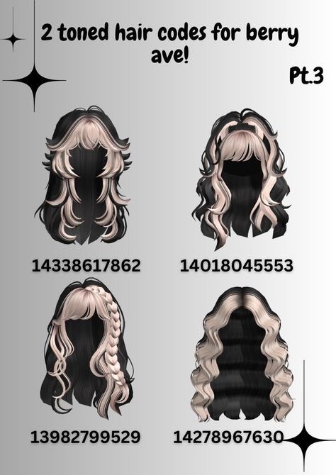 Fete Emo, Two Toned Hair, Black Hair Roblox, Black And Blonde, Tone Hair, Anime Hair, Hair Reference, Roblox Codes, Hair Designs