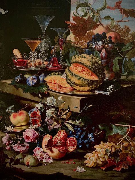 #renaissance #painting #aesthetic #fruit #art #arte #italy #museum #canvas #realism #italyaesthetic #flowers Baroque Fruit Painting, Italian Baroque Painting, Fruit And Flower Painting, Italian Art Painting, Moody Fruit Painting, Food Painting Aesthetic, Baroque Painting Aesthetic, Renisance Painting, Renicansse Art