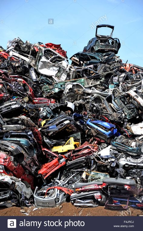 Car breakers Car scrap yard Scrap Yard Zaandam, Netherlands ( Noordzeekanaal North Sea Canal ) Dutch Stock Photo Car Scrap Yard, Scrap Yard Photoshoot, Junk Yard Photo Shoot, Junkyard Photoshoot, Zaandam Netherlands, Car Yard, Computer Recycling, Scrap Car, Clock Parts