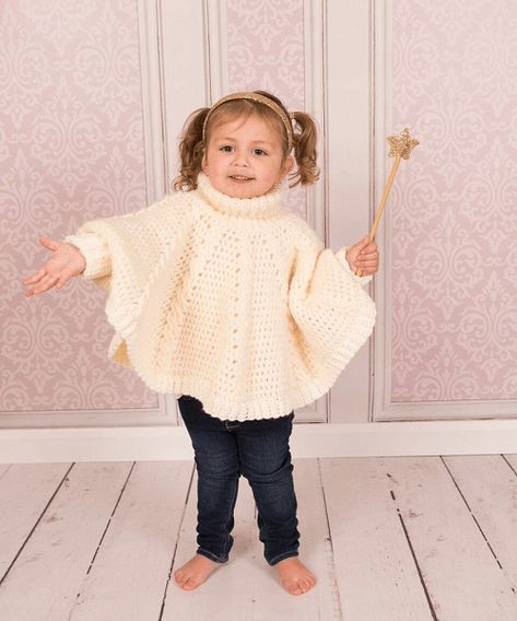 Vestidos Bebe Crochet, Crochet Baby Poncho, Poncho Au Crochet, Poncho With Sleeves, Poncho Patterns, Girls Poncho, Baby Poncho, Poncho Crochet, Mode Crochet