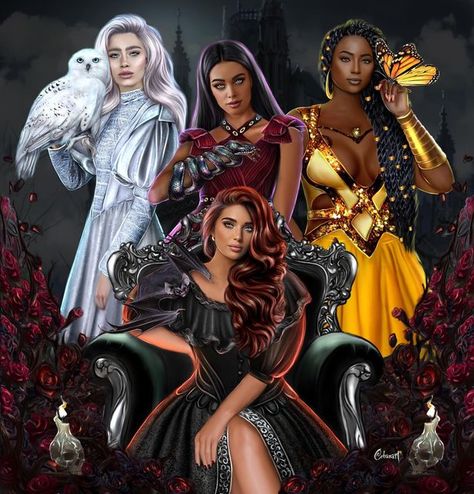 Sister Witches, Sisters Of The Moon, Black Sisters Fanart, Witch Sisters Art, Seven Sisters Book Series, Three Sisters Book, Sisters Book, Fantasy Romance Books, Paranormal Romance Books