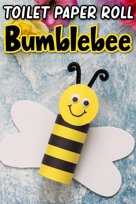 Bumble Bee Toilet Paper Roll Craft, Toilet Paper Bee Craft, Bumblebee Craft, Orange Paper Craft, Paper Craft Easy, Toilet Paper Roll Craft, Diy Box Crafts, Easy Craft For Kids, Diy Crafts For School