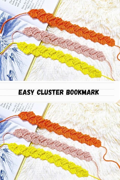 Raji's Craft Hobby: How To Crochet A Easy Cluster Bookmark in Just 10 Minutes Quick Crochet Bookmark, Easy Bookmark Crochet, Easy Crochet Bookmarks Free Patterns, Free Crochet Bookmark Patterns, Crochet Simple Bookmark, Crochet Cross Bookmark Free Pattern Easy, Crochet Floral Bookmark Pattern, Crochet Bookmarks Free Patterns, Easy Crochet Bookmarks