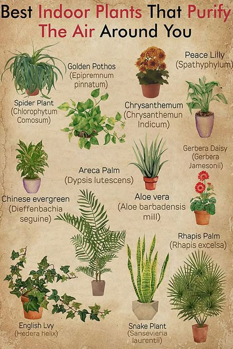 Best Indoor Plants That Purify The Air Around You Vintage Home Decor Wall Decor Epipremnum Pinnatum, Golden Pothos, Plant Care Houseplant, Inside Plants, Growing Plants Indoors, Best Indoor Plants, Spider Plants, Plants Indoor, House Plants Indoor