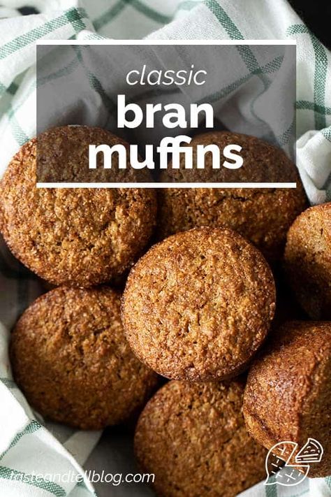 A healthy breakfast or snack to keep on hand, these Classic Bran Muffins are easy to make and filled with fiber. They make the perfect grab and go breakfast! #recipe #breakfast #healthy #muffins Easy Bran Muffin Recipe, Wheat Bran Muffins, Raisin Bran Muffin Recipe, All Bran Muffins, Bran Muffins Healthy, Banana Bran Muffins, Raisin Bran Muffins, Bran Muffin Recipes, Oat Bran