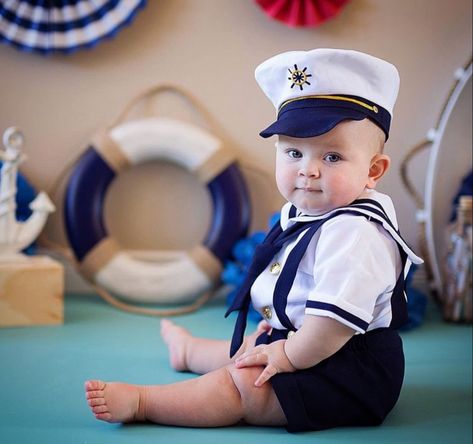 Monthly Baby Pictures, Monthly Baby Photos, Nautical Birthday, Newborn Baby Photoshoot, Baby Boy Photography, Baby Boy Dress, Baby Boy Photos