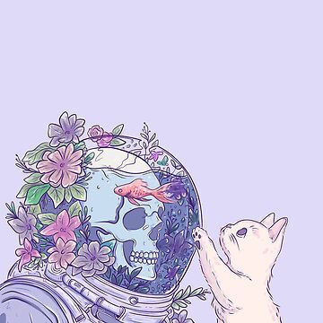 Pastel Horror Art, Flower Gore, Space Skeleton, Astronaut Skeleton, Pastel Horror, Cosmic Cat, Positivity Stickers, Skeleton Art, Cool Wallpapers Art