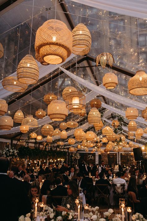 Lantern Ceiling Wedding, Boho Night Wedding, Rattan Lights Wedding, Paper Lantern Ceiling Decor, Rattan Chandelier Wedding, Outdoor Rattan Lighting, Rattan Lantern Wedding, Boho Lanterns Wedding, Lantern Ceiling Decor