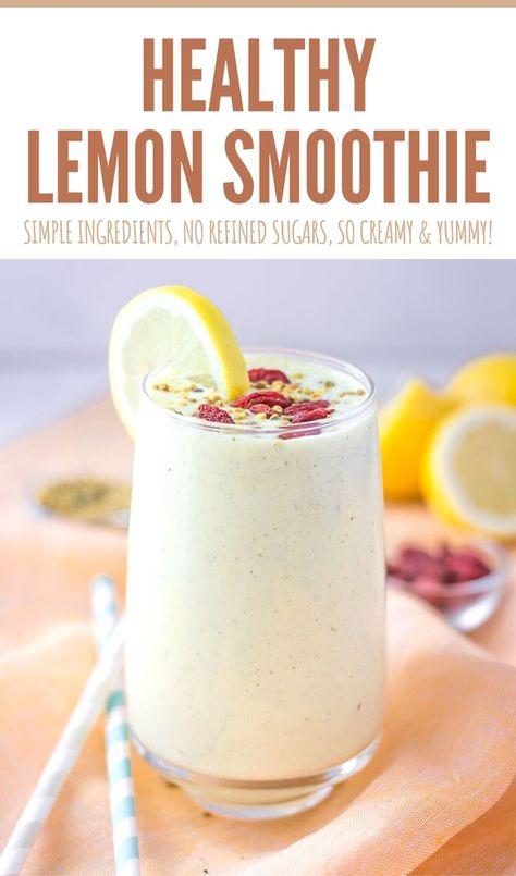 Lemon Smoothie Healthy, Essen, Whole Lemon Smoothie, Smoothies With Lime, Smoothie Recipes Lemon, Lemon Lime Smoothie, Lemon Cheesecake Smoothie, Smoothly Recipes Healthy, Smoothies With Lemon