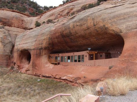 Patio Grande, Natural Cave, Cliff House, Underground Homes, Cave House, Living Under A Rock, Montezuma, Desert Homes, Unique Houses