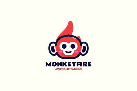 Monkey Fire Mascot Cartoon Logo, Logos ft. monkey & mascot - Envato Elements Monkey Mascot, Monkey Logo, Gaming Logo, Cartoon Logo, Envato Elements, Logo Design Template, Minimal Logo, Logo Inspiration, Design Template