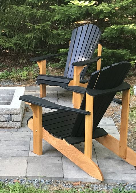 Muskoka Chairs, Muskoka Chair, Creative Wall Decor, Creative Wall, Adirondack Chairs, Cool Chairs, Outdoor Ideas, Colorful Pillows, Adirondack Chair