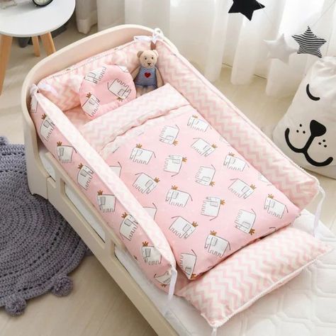 Wrap your little one in comfort and joy with our Cotton Cartoon Baby Bed set! 👶 This versatile four-piece set features a foldable, portable design perfect for any space, plus whimsical style and cozy materials. The packing list includes 1 bed, 1 pillow, 1 quilt cover, and 1 quilt core.🛏️ 👉Explore more information and place an order via the #linkinbio #babybed #babycomfort #nurserydecor #babysleep #portablebed #newparents #spoiledmunchkins Portable Baby Bed, Play Beds, Winter Sleepwear, Portable Bed, Portable Crib, Baby Lounger, Baby Cradle, Nursery Crib, Crib Sets