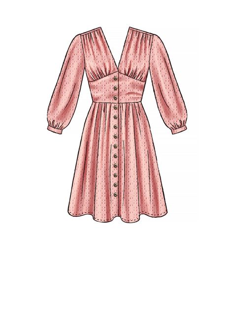 Mccalls Dress, New Look Dresses, Dress Design Drawing, Fashion Drawing Dresses, Dress Design Sketches, Fashion Illustration Dresses, Couture Mode, Dress Sketches, Mccalls Sewing Patterns