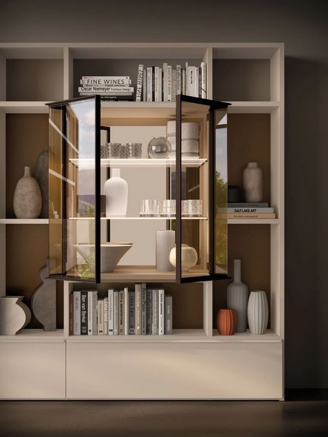 Day 34-23 Logico Bookcase Wall Unit | Orme Design | Room Furniture – My Italian Living Modular Bookcase, Teenager Bedroom, Wrought Iron Beds, Bookcase Wall Unit, Console Table Living Room, Italian Living, Large Storage Cabinets, Teen Furniture, Bookcase Design