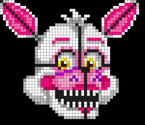 Fnaf Kandi Pattern, Fnaf Kandi, Art Fnaf, Foxy Fnaf, Grid Patterns, Diy Kandi, Crochet Market, Pearl Beads Pattern, Beads Pattern