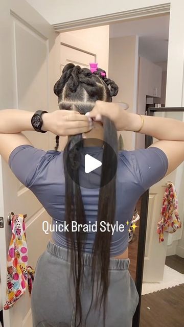 Hair Show Hairstyles, How To Add In Hair To Braids, Thick Box Braids Hairstyles, Jumbo Box Braids Kids, Braid Hacks Easy Diy, Easy Braided Hairstyles On Yourself, Jumbo Box Braids Parting Pattern, Large Braids For Black Hair, How To Box Braid Your Own Hair