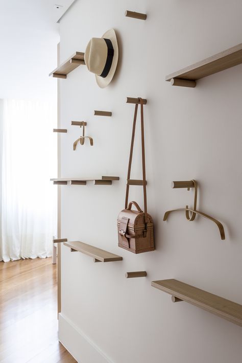 Gallery of House ACK / Studio AG Arquitetura - 94 Hallway Hanger Ideas, Hall Entrada, Diy Wardrobe, Entry Hallway, Ideas Handmade, Door Hooks, Boho House, Salzburg, Renovation Project