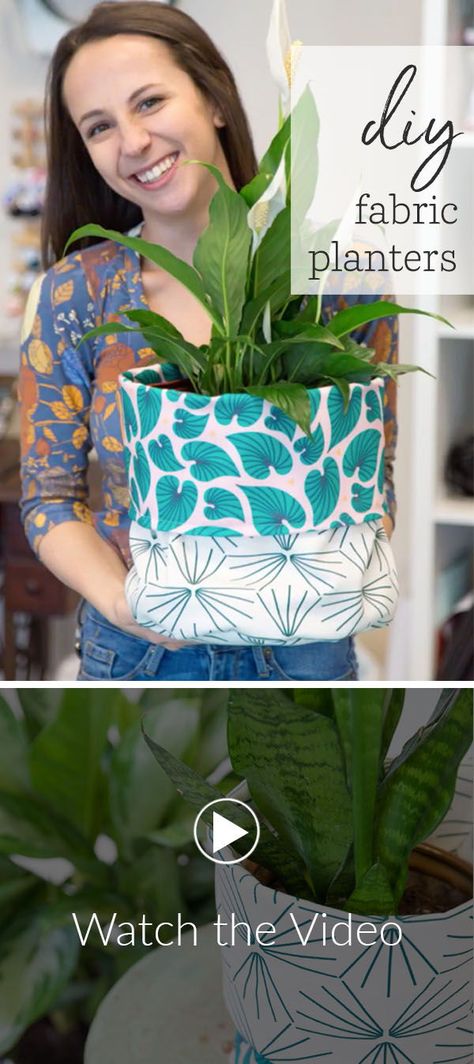 Canvas Planter Bags Diy, Diy Cover Pots For Plants, Material Pot Plant Covers, Cloth Pots For Plants, Diy Pot Covers Plants, Sewing Plant Pot Cover, Plant Bags Fabric Diy, Fabric Planters Diy, Diy Fabric Planter Bag