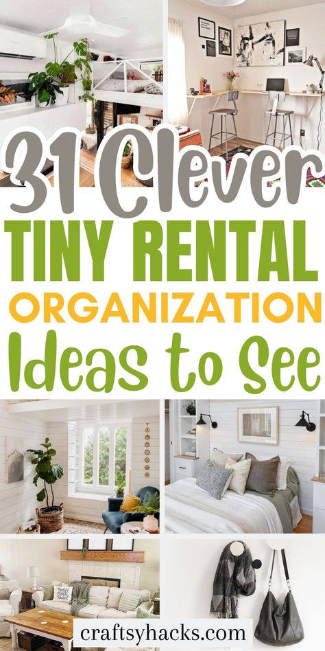 Struggling with a small space? Embrace these tiny apartment ideas and find storage and organization hacks that work wonders. With these home organization ideas, you’ll turn your tiny rental into a beautifully organized home. Apartment Storage Organization, Small Rental Organization Ideas, Storage Space For Small Apartments, Apartment Living Storage Ideas, Very Tiny Apartment Ideas, Small Cottage Organization, Small Rental Apartment Ideas, Organize Tiny Apartment, Rental Organization Ideas